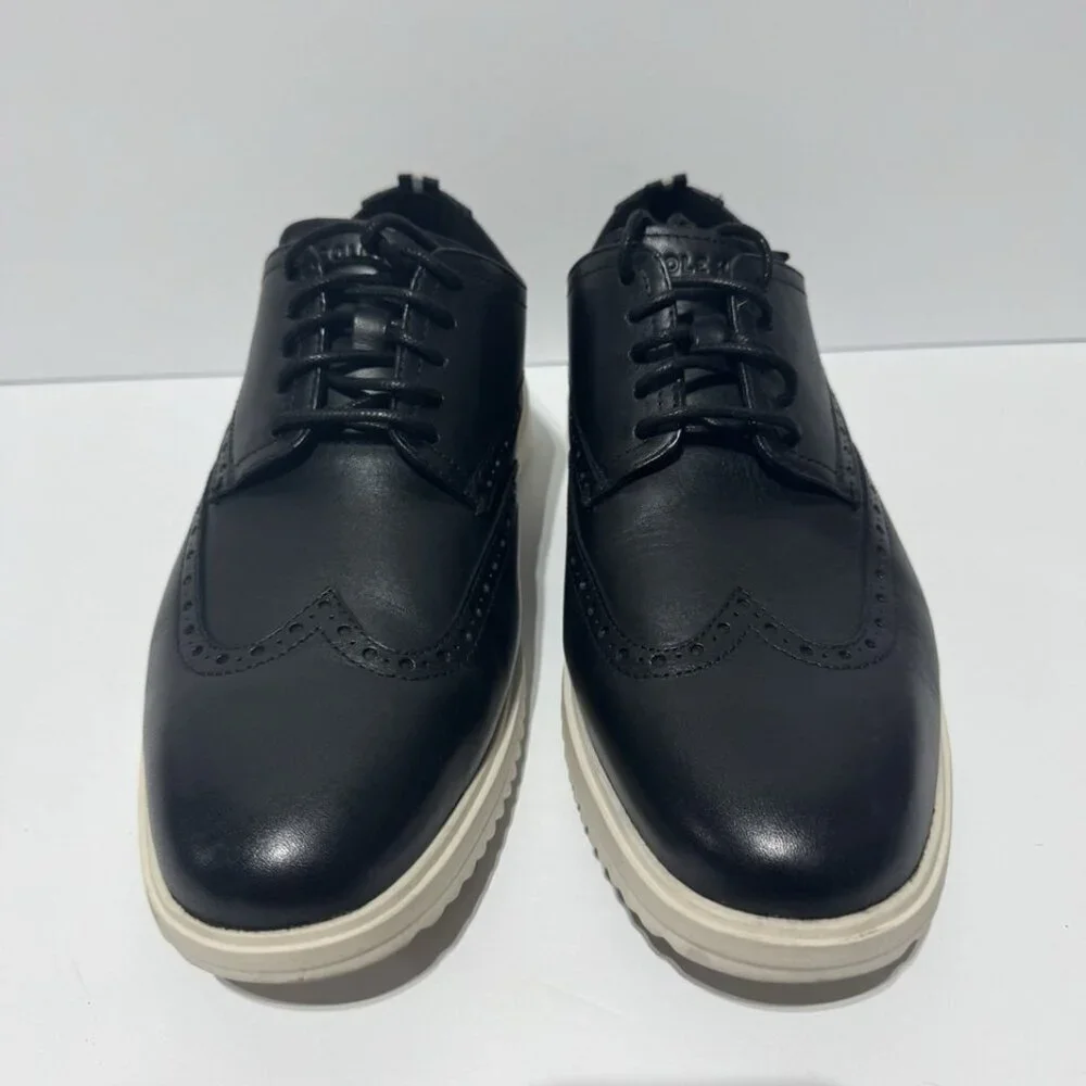 Cole Haan Mens Grand Wingtip Oxford Black Size 9W